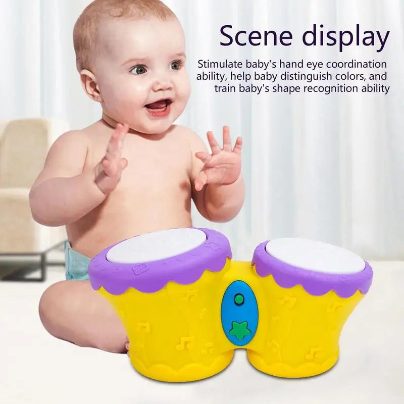 Hand Drums For Kids Educational Instruments Light Up Beating Hand Drum - ToylandEU