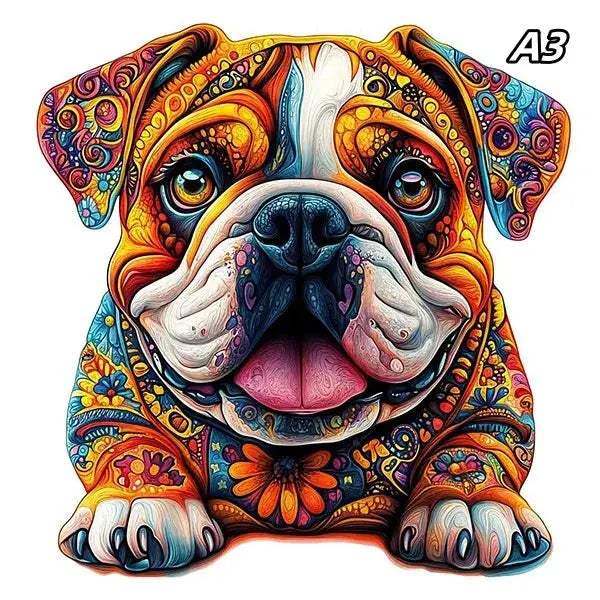 Wooden Puzzle Dog 3D Educational Toy For All Ages Fun - ToylandEU