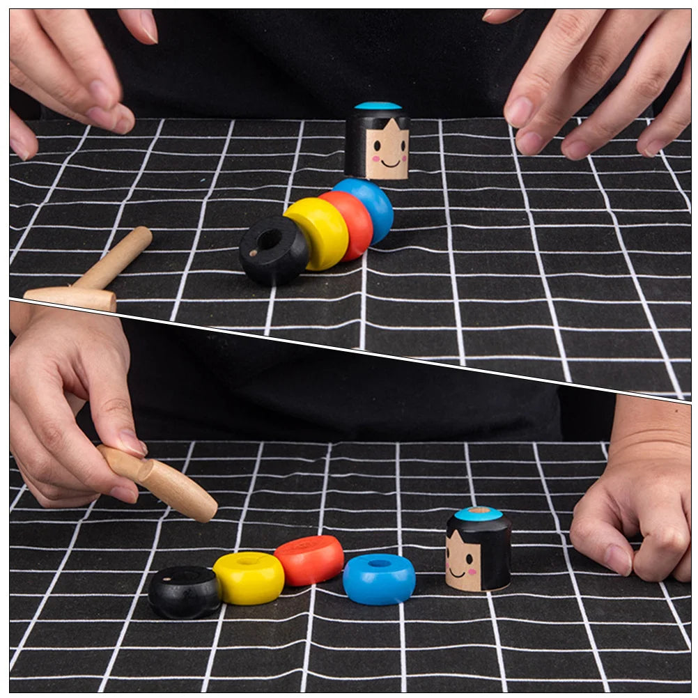 Little Wooden Man Immortal Daruma Toy Building Blocks Set - Pack of 2 - ToylandEU
