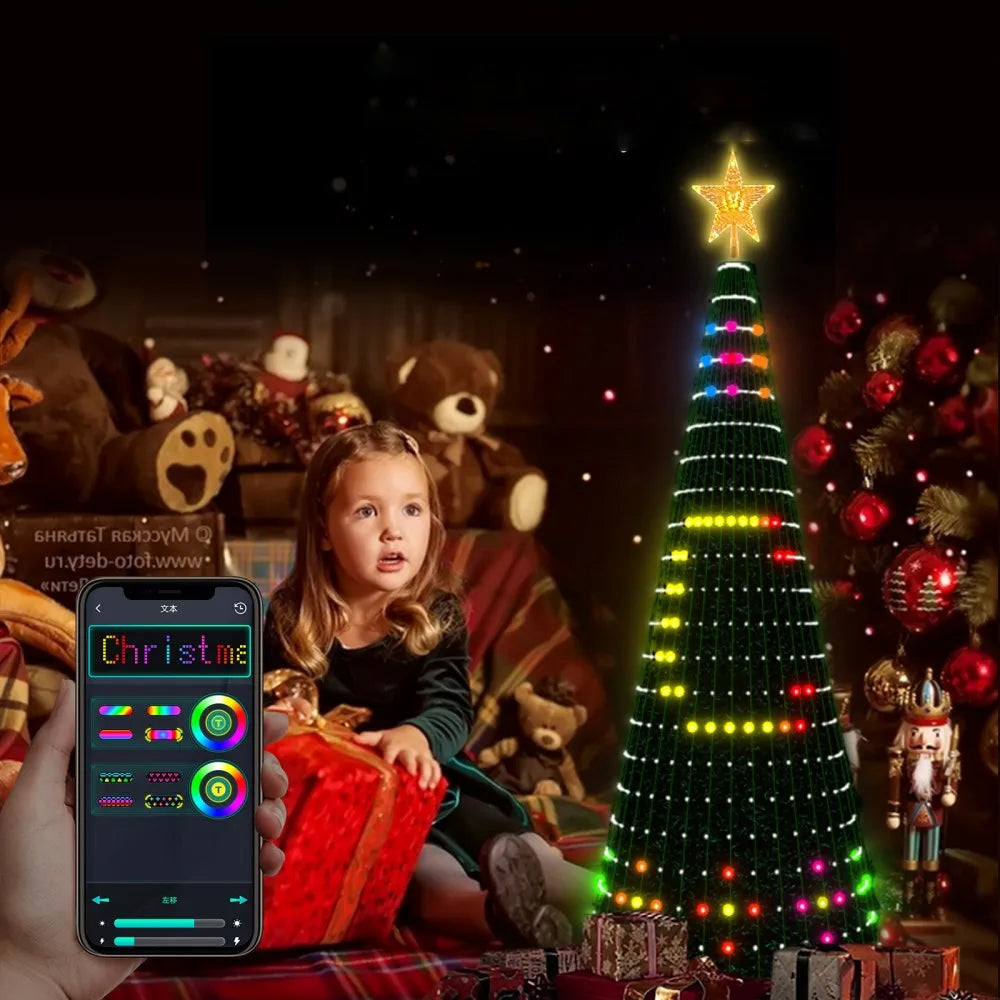 Christmas Tree Lights | 400 Led Rgbic | Dimmable Battery Star | Indoor Outdoor
