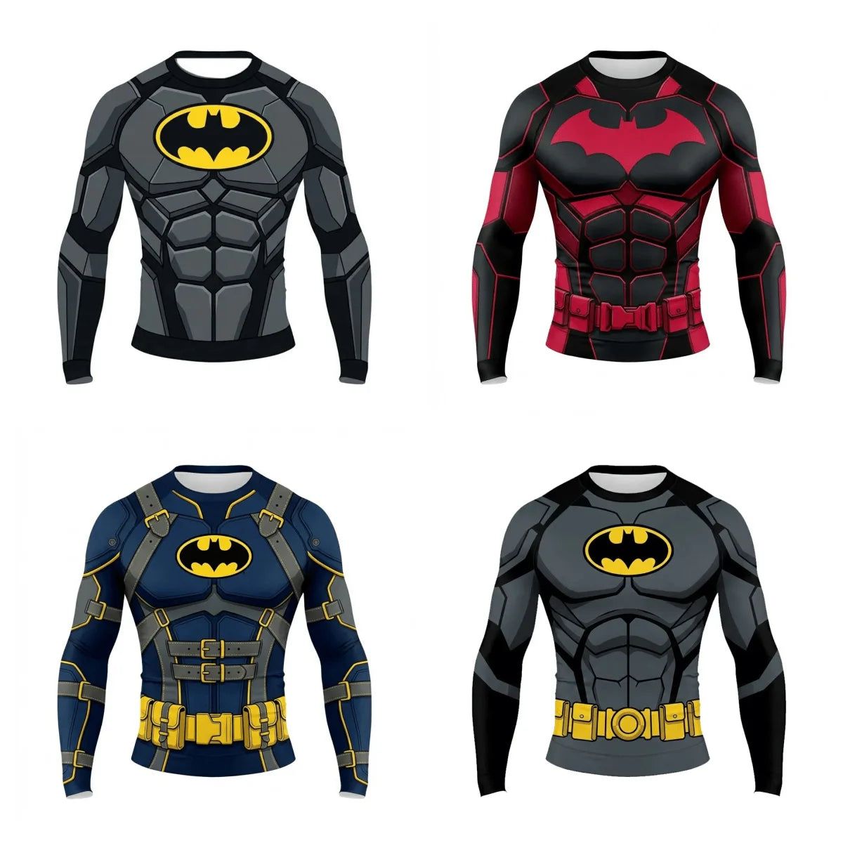 Batman 3D Printed Breathable Quick Dry Long Sleeve T Shirt