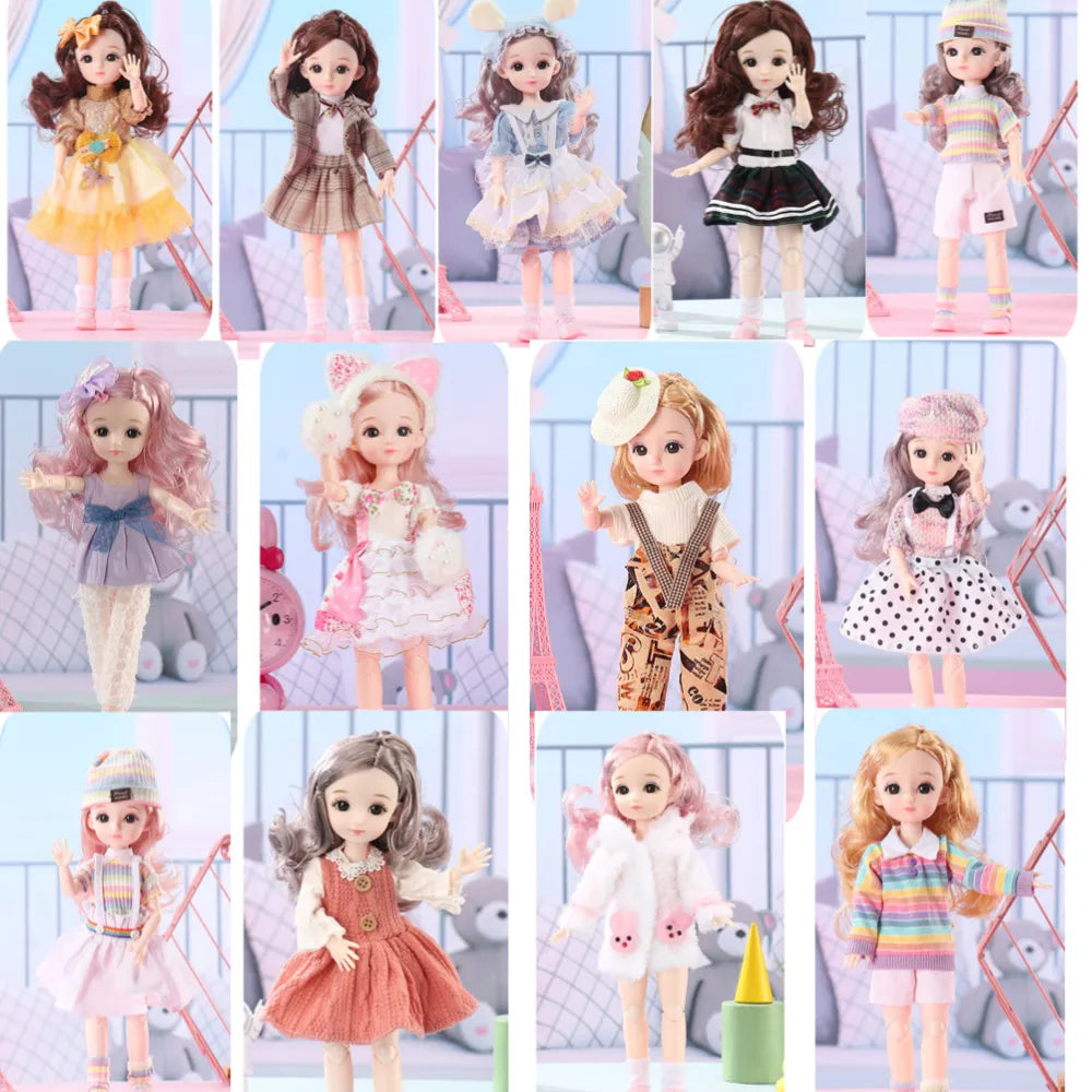 Princess Doll with 12 Moveable Joints and DIY Clothes - 30cm - ToylandEU