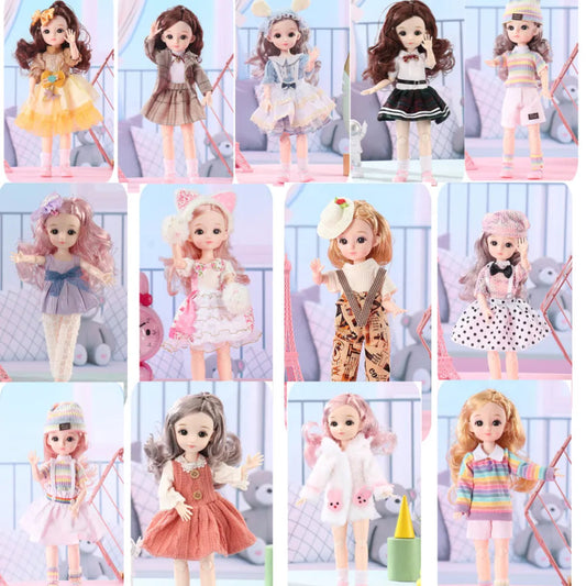 Princess Doll with 12 Moveable Joints and DIY Clothes - 30cm - ToylandEU