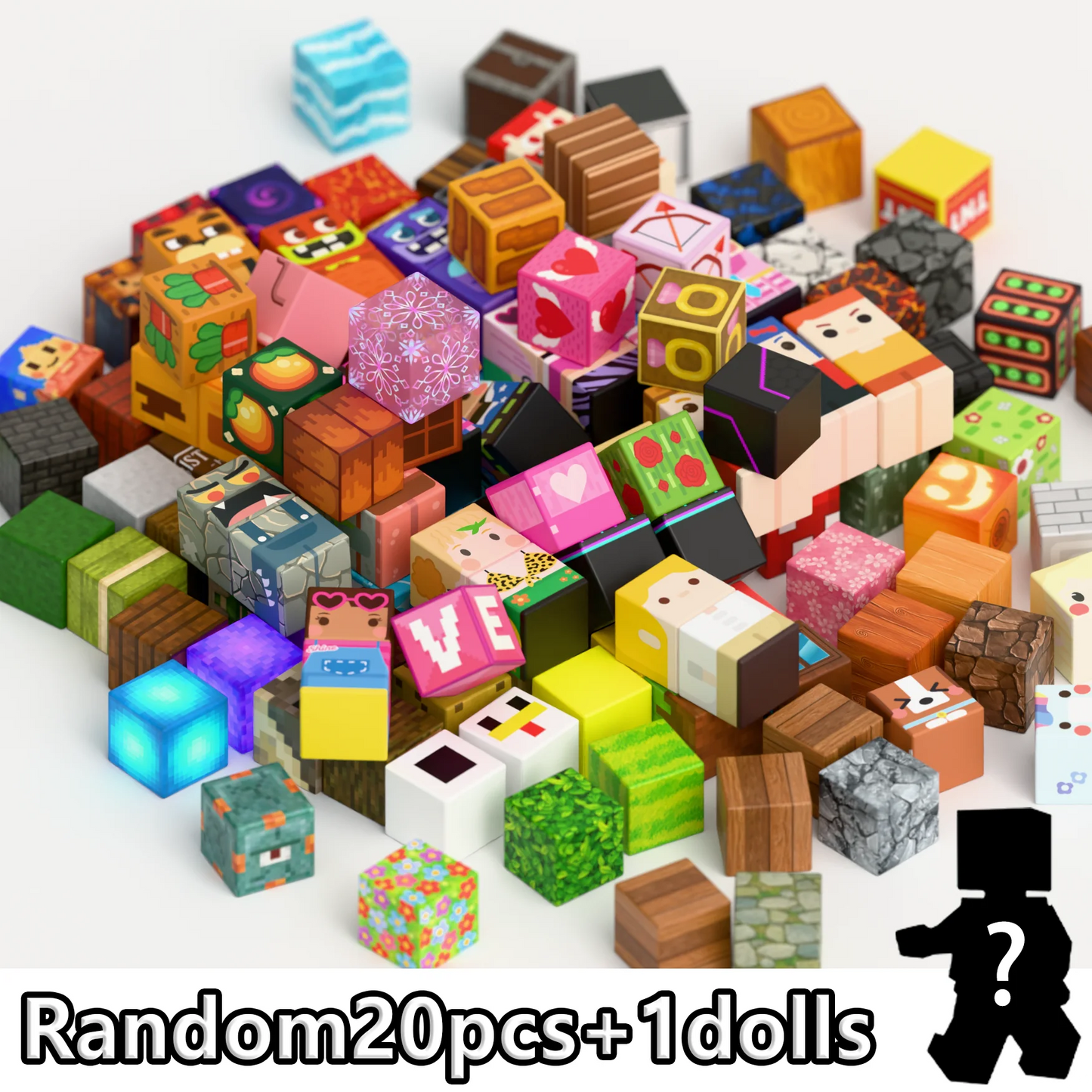 Magnetic Building Blocks | Pink Blossom Castle Theme | 20mm Cubes | Ages 3 Up
