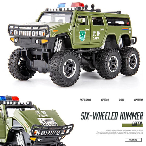 1:32 Scale Nicce Hummer H2 6*6 Big Tire Alloy Diecast Metal Toy Car Model ToylandEU.com Toyland EU