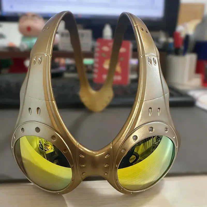 Futuristic Retro Alien Goggles Overhead Sunglasses Steampunk Cyberpunk Eyewear for Rave Festival Cycling and Costume - ToylandEU
