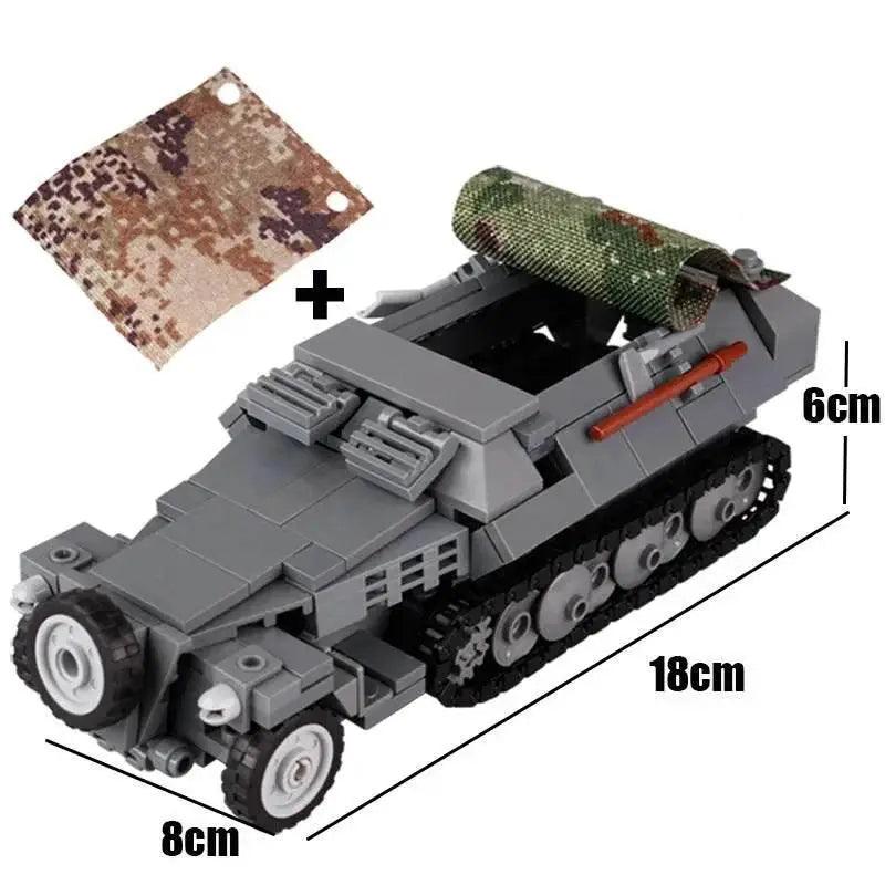MOC Military Main Battle Tank Building Blocks WW2 Vehicle Gift Building Bricks MOC - ToylandEU