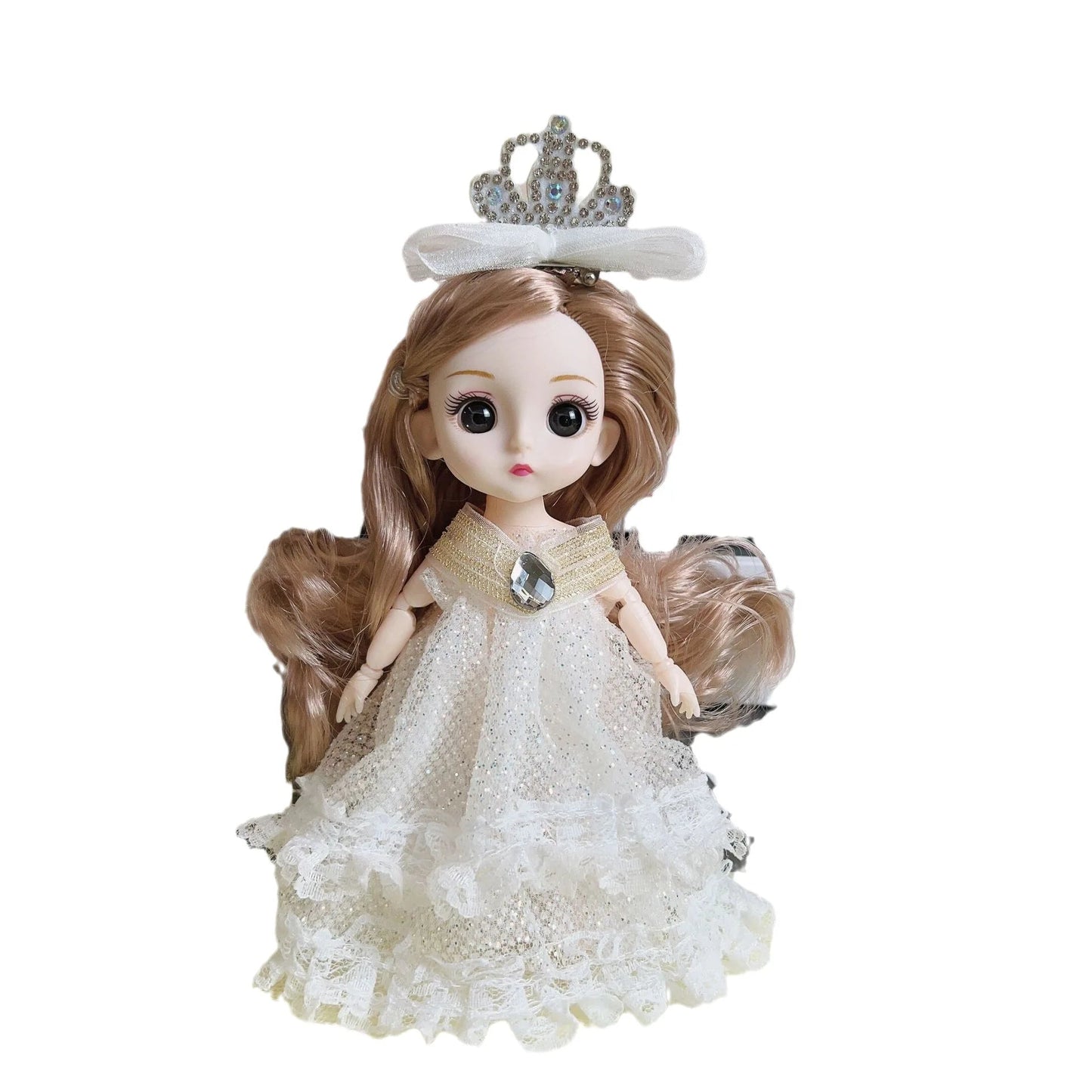Moveable Joints Princess Doll with 3D Eyes and Convertible Clothing