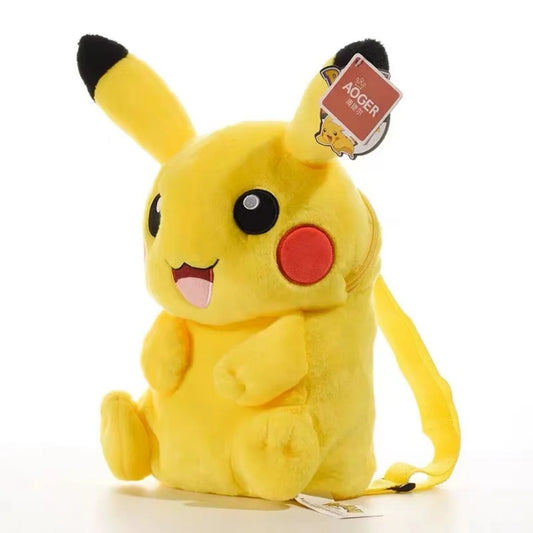 Pikachu Kawaii Plush Schoolbag - Cute Anime Backpack for Kids of All Ages