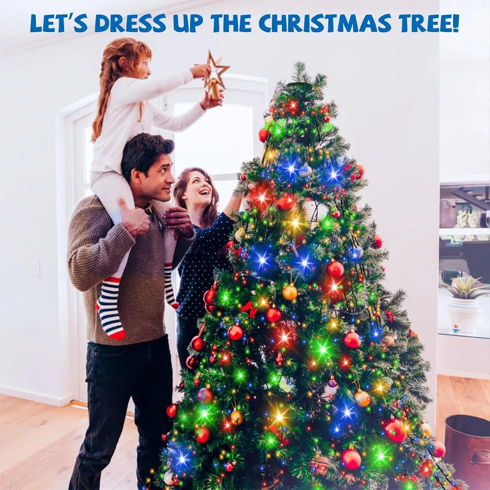 Christmas Tree Lights | 400 Led Rgbic | Dimmable Battery Star | Indoor Outdoor
