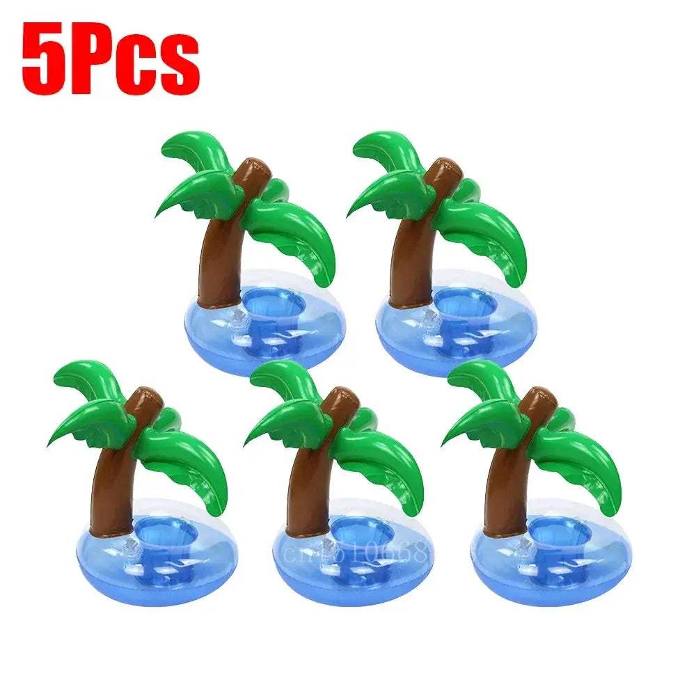 1-5Pcs Floating Cup Inflatable Flamingo Drinks Cup Holder Pool Float Bar Coasters Floatation Devices Pink Toy Drink Holder - ToylandEU