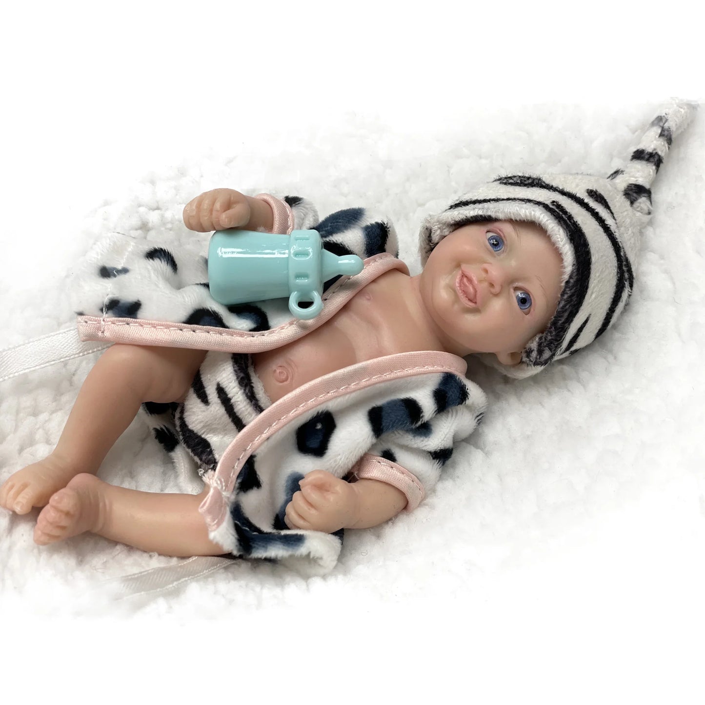 Handmade 6 Inch Full Solid Silicone Reborn Boy Doll
