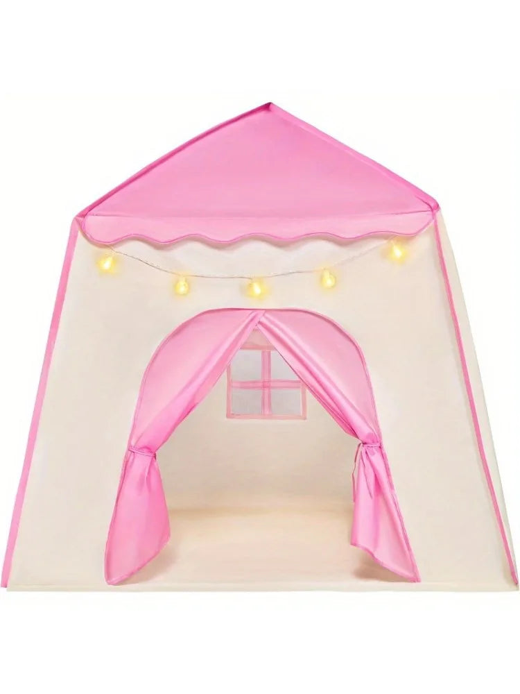 Joyfy Pink Princess Tent With Led Star Lights Large Playhouse