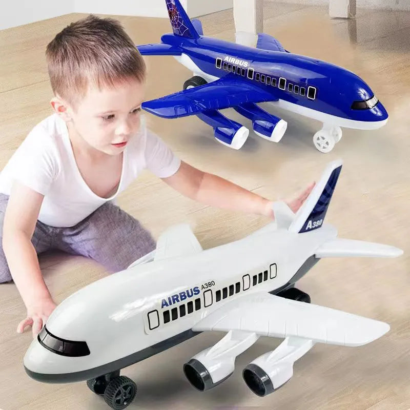 Large Size Boys A380 Airplane Model Simulation Inertia Track - ToylandEU