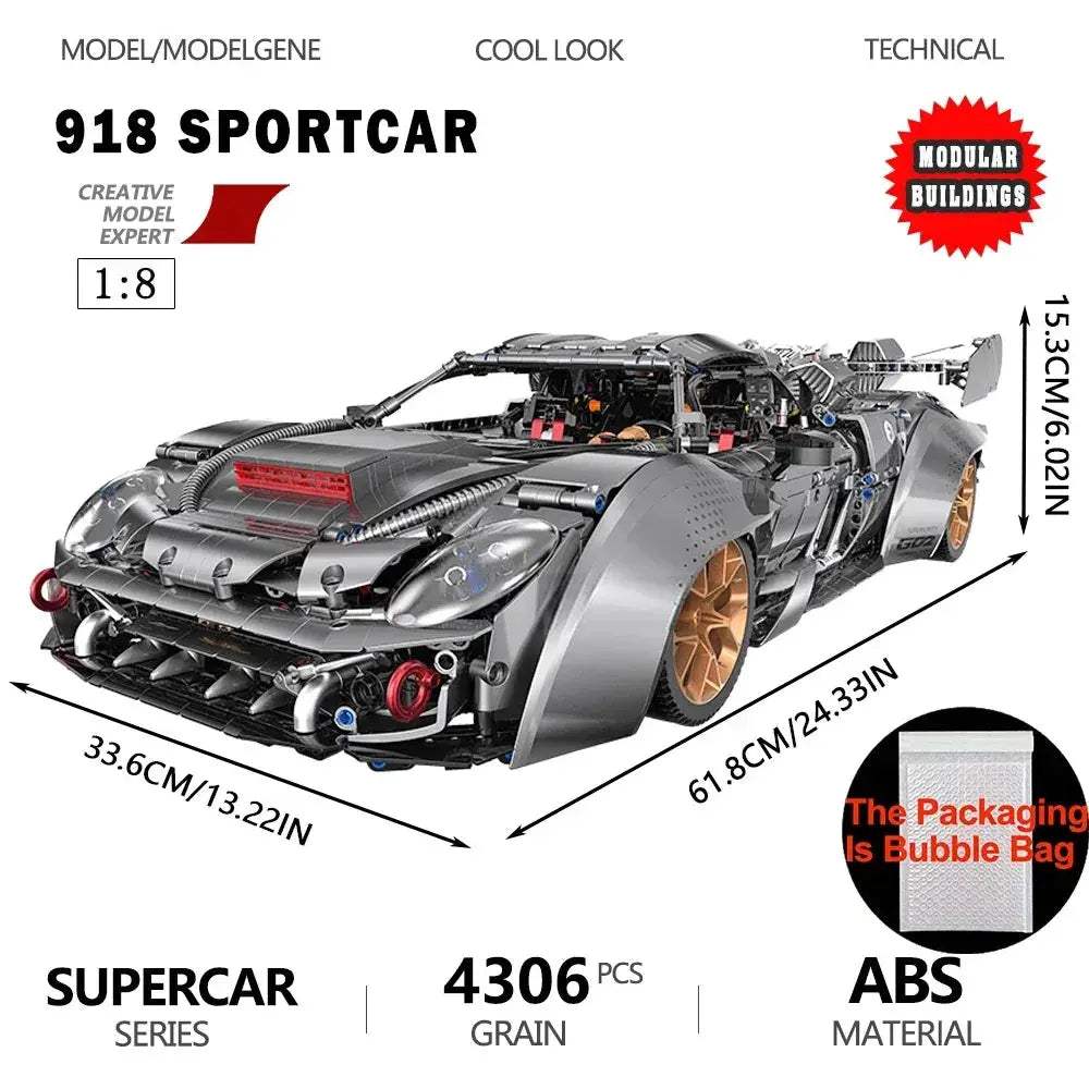 Sports Car Building Blocks Set For Kids Educational Gift Idea - ToylandEU