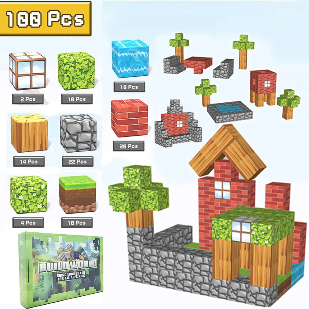 Magnetic Building Blocks Toy | Micro and Big Blocks | STEM Sensory | Ages 3-12