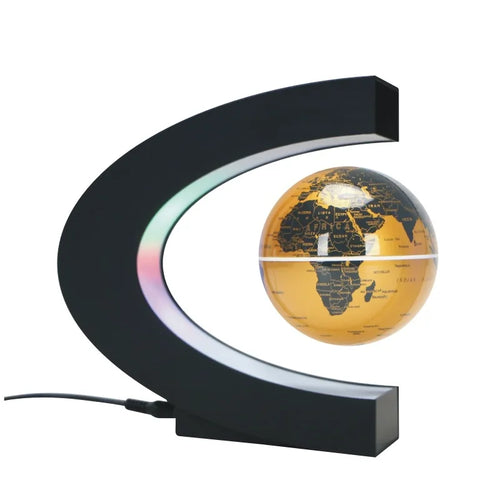 Levitating Magnetic Globe with LED Lights 8.5cm/3.5in C Shape World ToylandEU.com Toyland EU