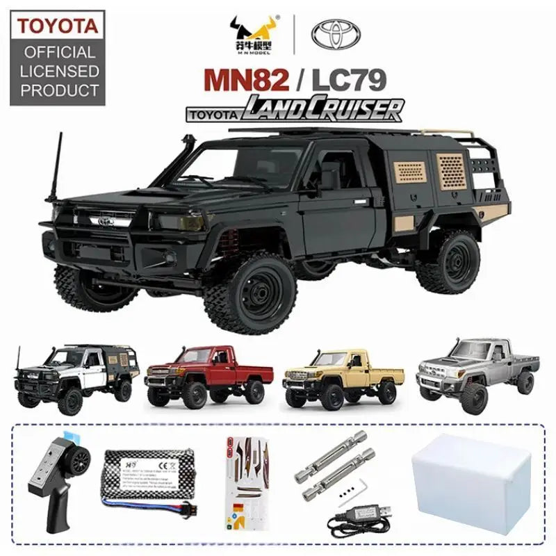 RC JJRC MN82 1:12 Scale 4x4 Remote Control Pickup Truck with LED Lights - Simulation Model for Kids & Hobbyists