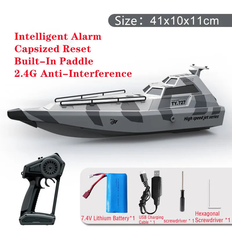 40KM/H Smart Alarm High Speed Remote Control Boat 2.4G 200M