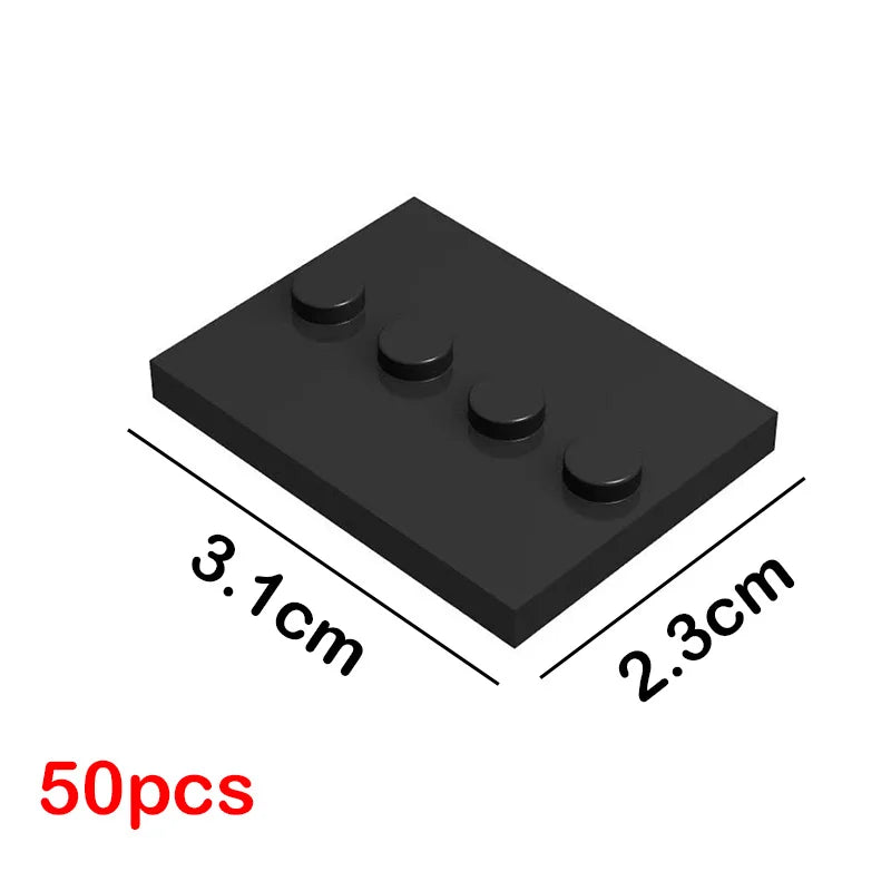 3x4 Dots Base Plate | With Knobs | City Figures Display | Compatible With Lego