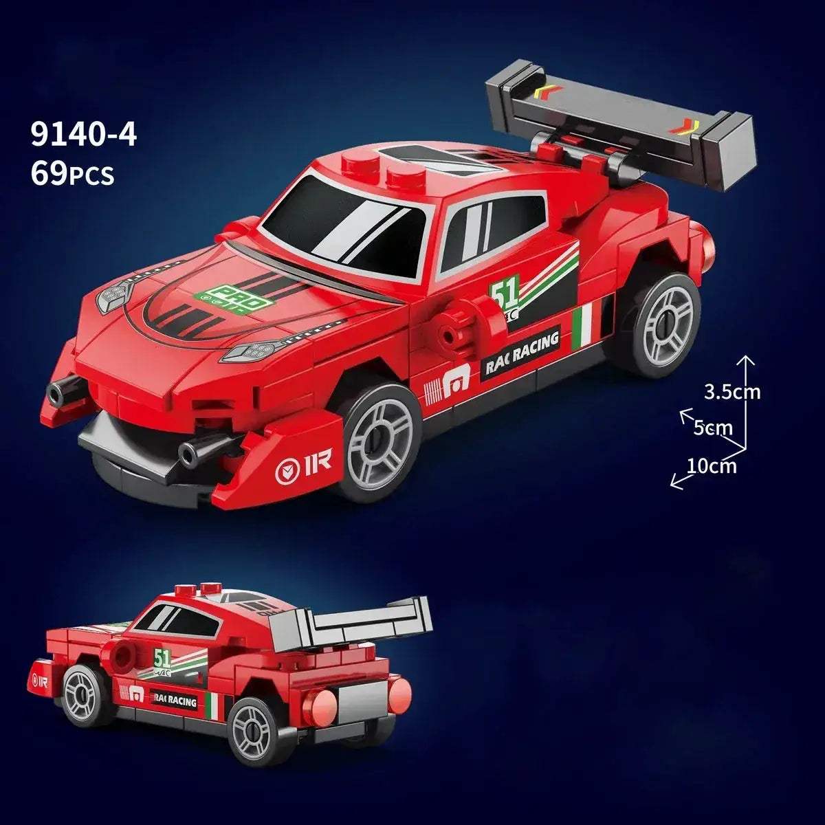 MOC Racing Car Lego Compatible Building Blocks Set For Kids - ToylandEU