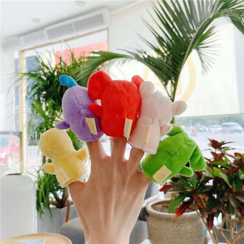 10-Piece Set of Animal Finger Puppets made of Fiber Cotton Plush - ToylandEU