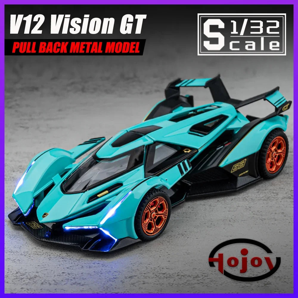 Metal Cars Toys Scale 1/32 V12 Vision GT Diecast Alloy Car Model for