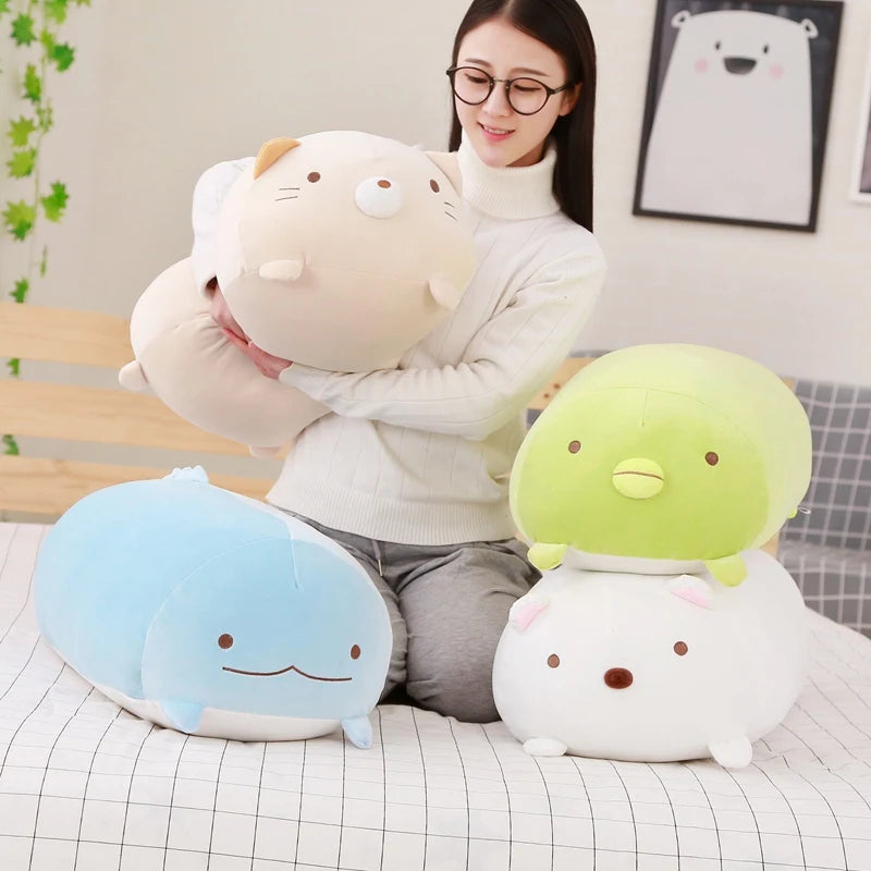 Plush Pillow Toy | Cat, Dog, Penguin, Pig, Frog | PP Cotton Filling