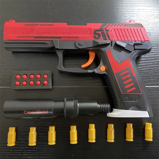 Foam Dart Pistol | Shell Ejection Mechanism | Compact Silencer | Adult Youth