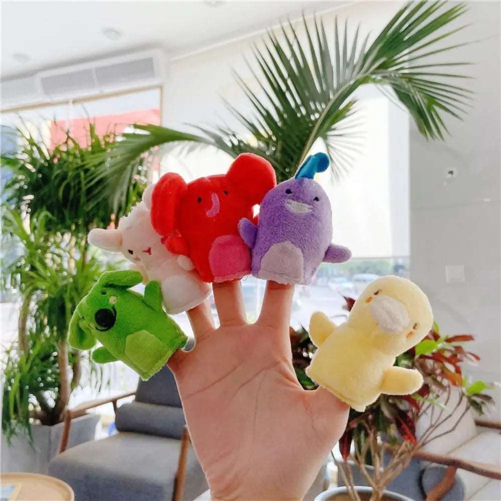 10-Piece Set of Animal Finger Puppets made of Fiber Cotton Plush - ToylandEU