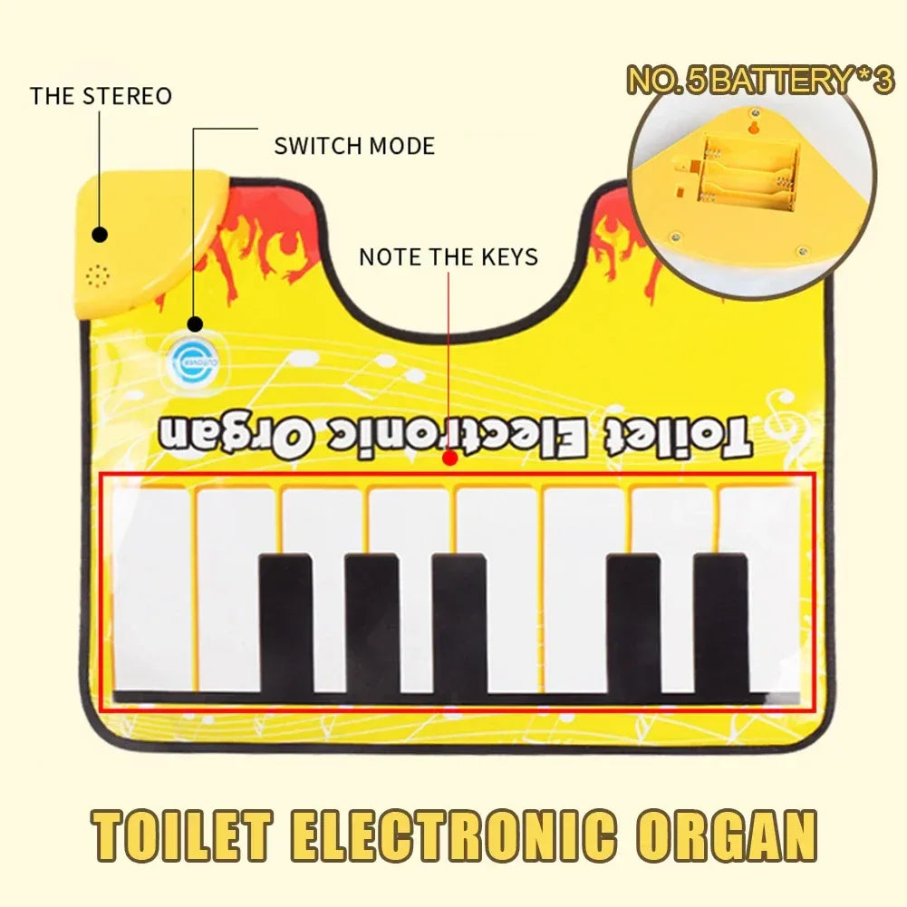 Toilet Piano Mat Musical Bathroom Keyboard Rug For Home - ToylandEU