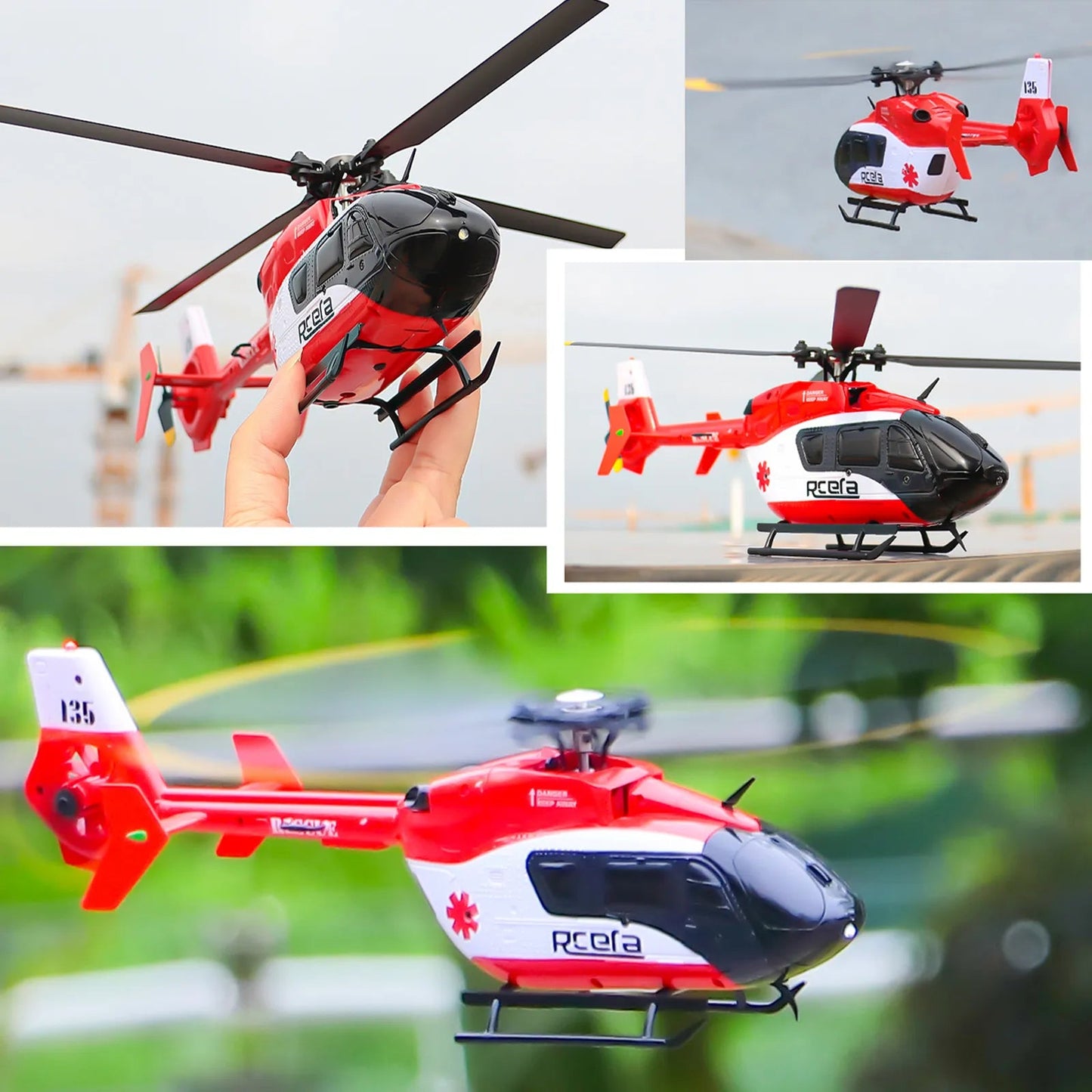 EC-135 Scaled 100 Size 4 Channels Gyro Stabilized RC Helicopter for - ToylandEU