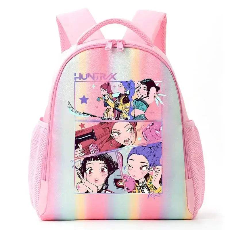 Anime Rainbow Backpack With Demon Hunters Design For Students - ToylandEU