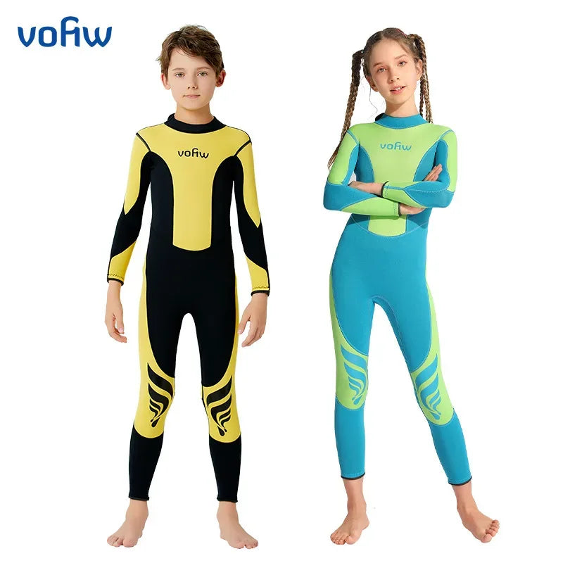 Kids Neoprene Wetsuit 3mm Back Zip Keeps Warm For Winter - ToylandEU