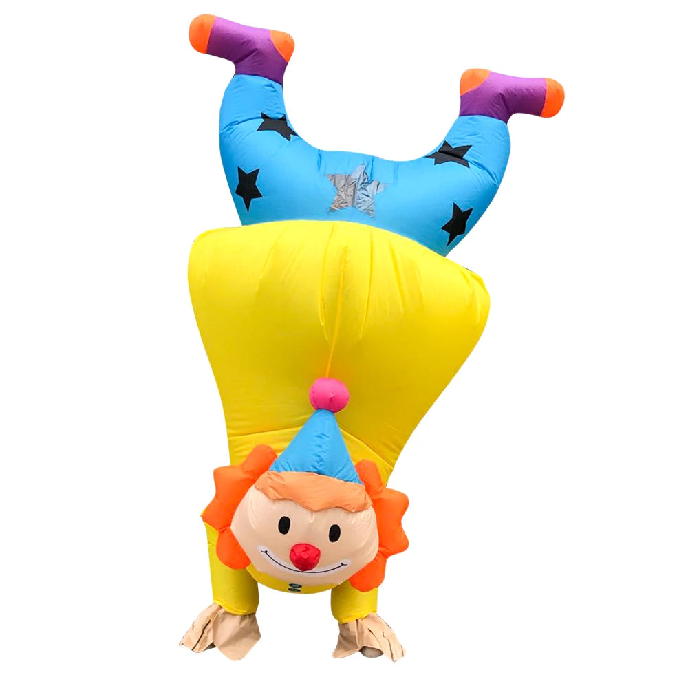 Clown Inflatable Costume | Battery Powered Blower | Durable Polyester | Adult