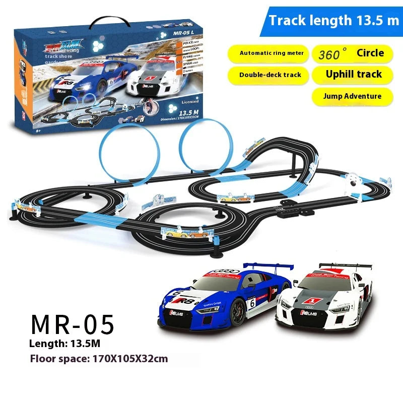 Diecast 1:64 Remote Control Race Cars On Roller Coaster Track