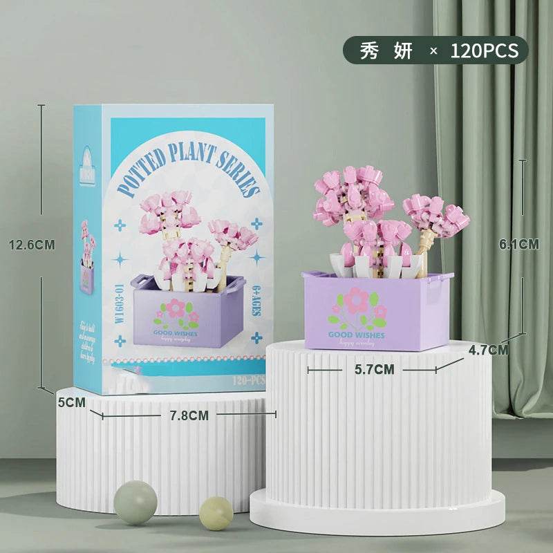 Premium Building Block Kit Flower Bouquet 3D DIY Home Decor - ToylandEU