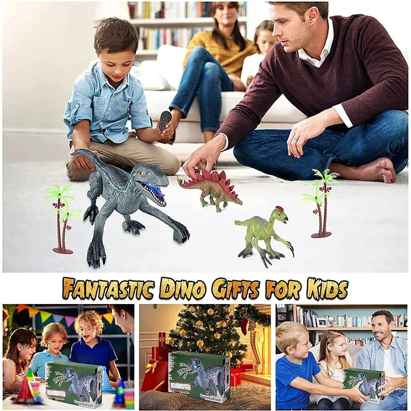 Remote-Controlled Electric Velociraptor Dinosaur Toy - Fun for Kids!