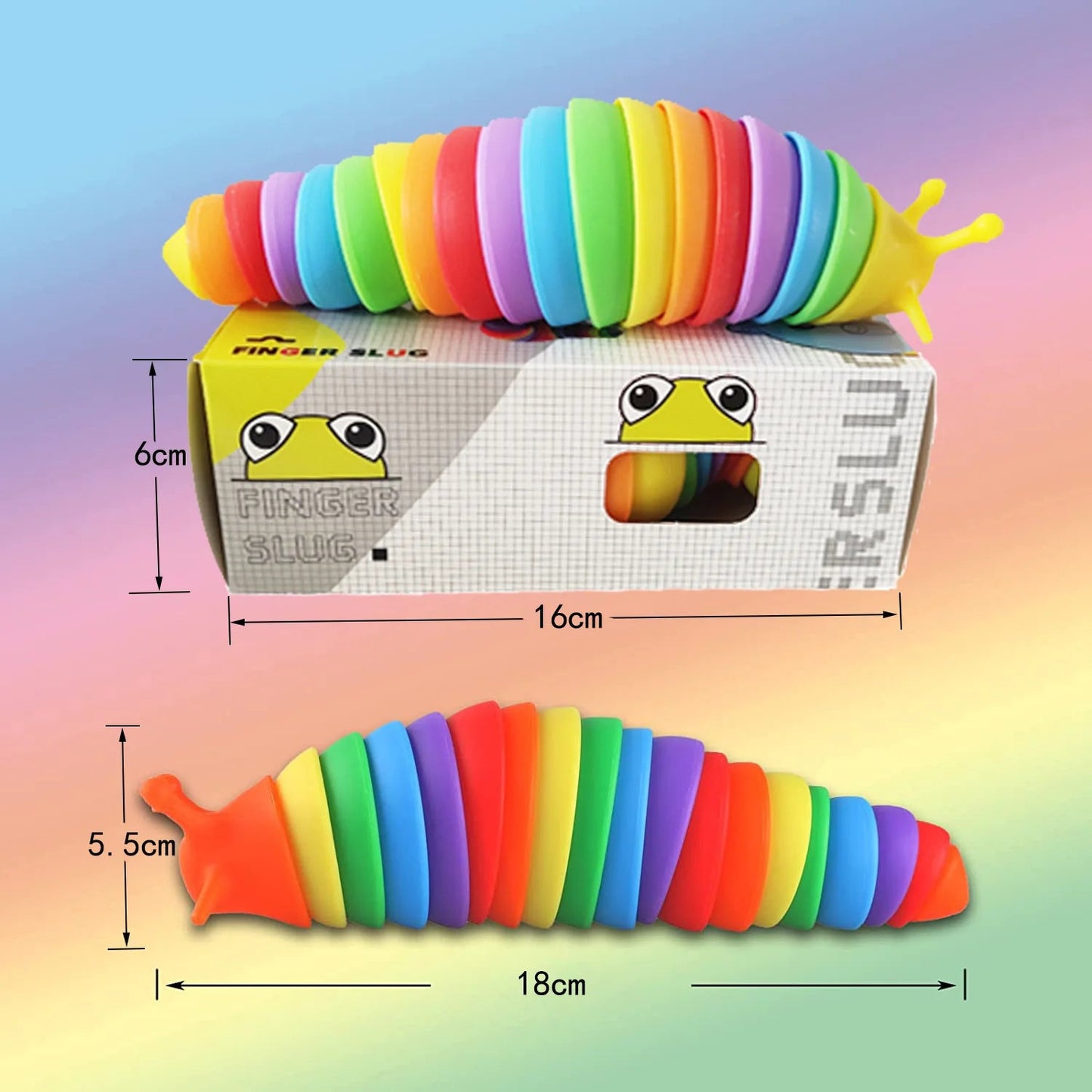 Cute Caterpillar Shape 18cm Fidget Slug Decompression Toy - ToylandEU