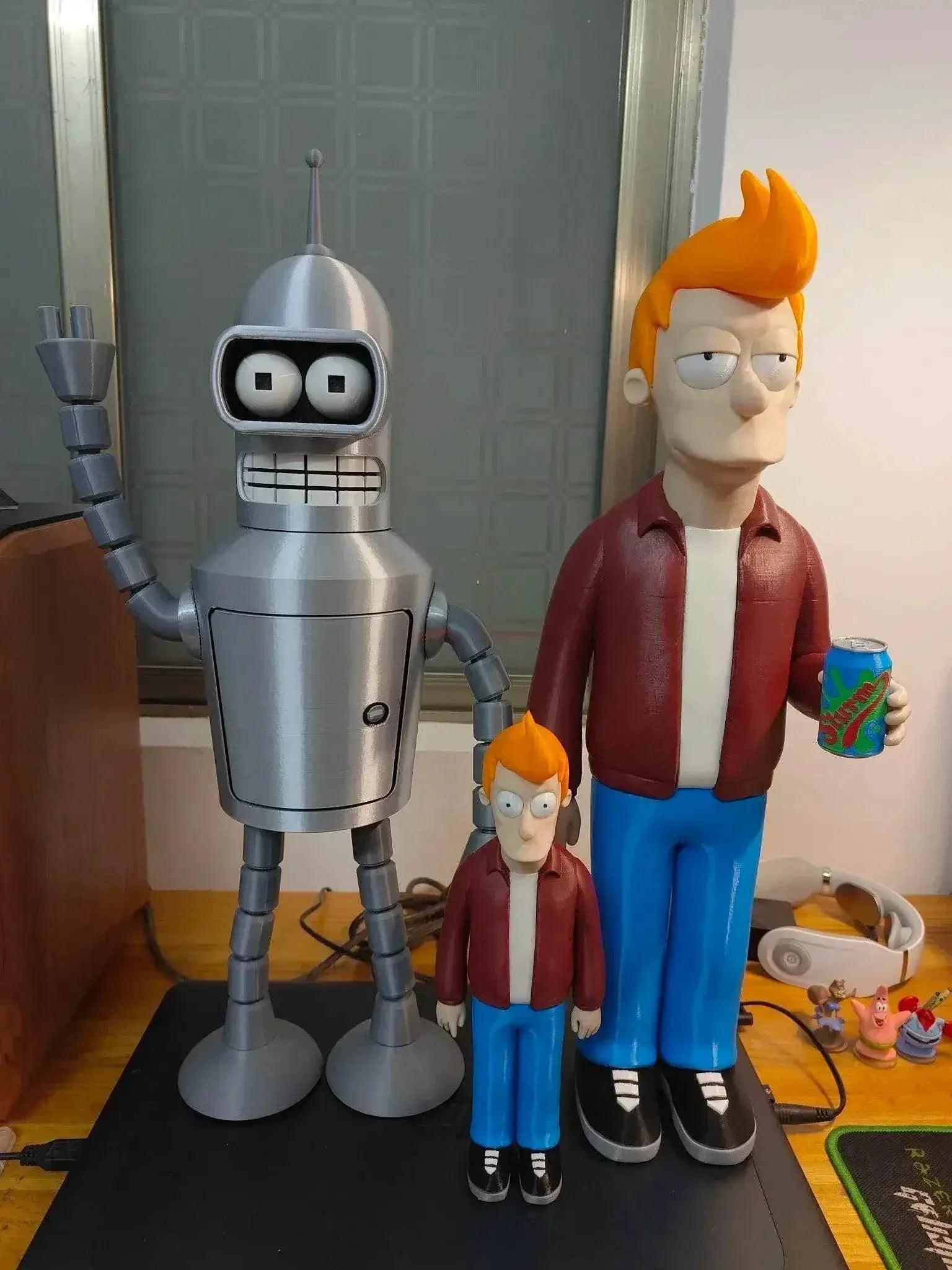 In Stock Cartoon Futurama Fry & Bender 3D Printing Action Figure Model Toys Gifts For Kids - ToylandEU