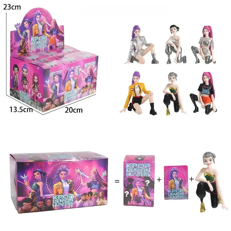 6 squat K-POP female group blind box doll dew Mimilla Zoe doll hand-made ornaments model. - ToylandEU