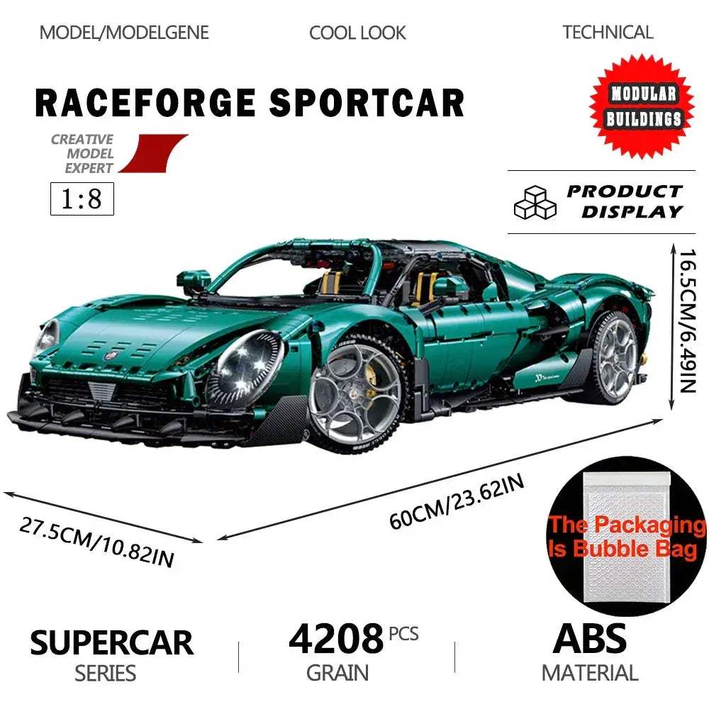 Sports Car Building Blocks Set For Kids Educational Gift Idea - ToylandEU