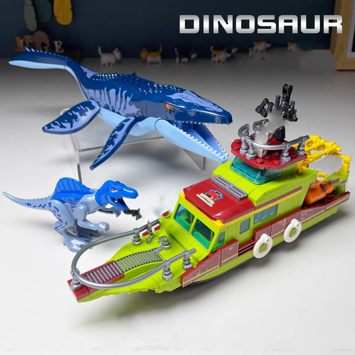 Jurassic World Mosasaurus Attack Bricks For Creative Play