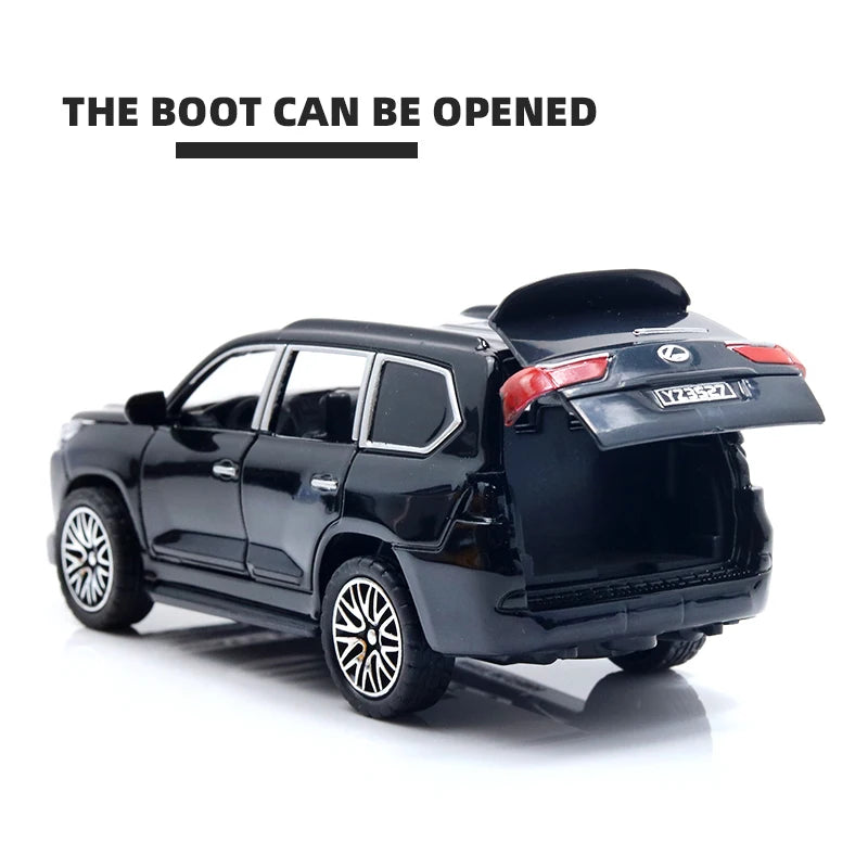1/36 Scale LX570 Diecast Toy Car Model with Opening Doors and Boot/Trunk - ToylandEU