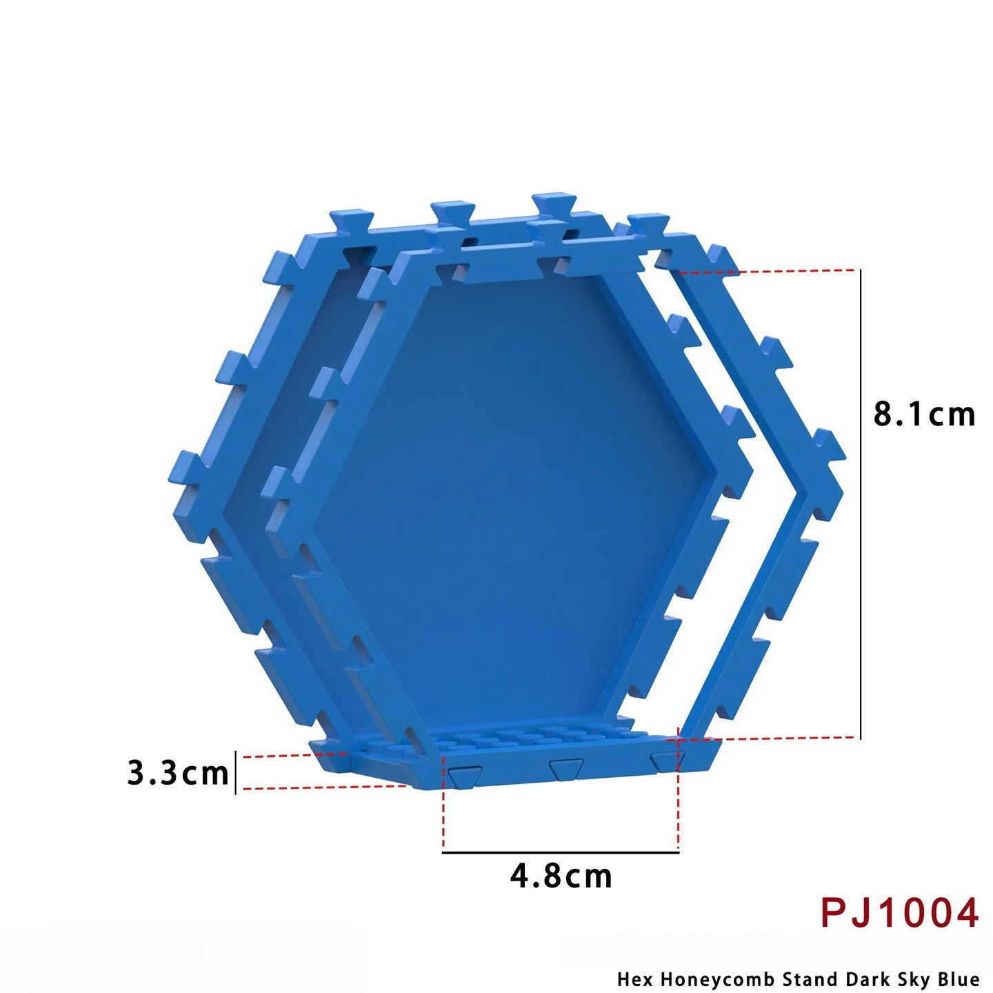 Brick Display Stand | Red Hex Interlock | Lego Compatible | Built In Brick Base