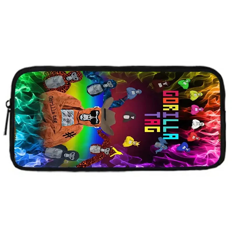 Cartoon Gorilla School Backpack For Kids With Pencil Case