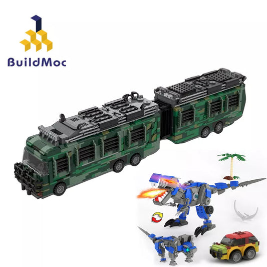 BuildMoc Jurassic Series Fleetwood RV Mobile LAB Building Blocks Set - ToylandEU