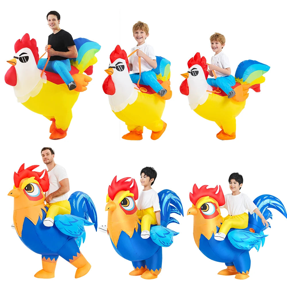 Chicken Jockey Costume | Minecraft Inflatable Chicken | Battery Powered