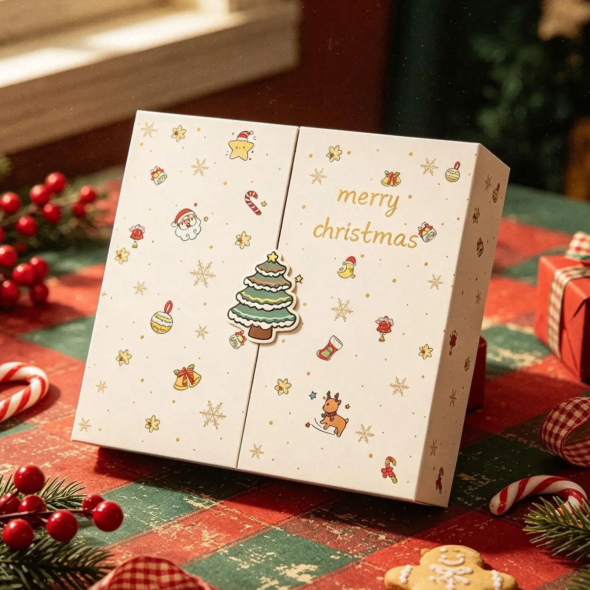 Advent Calendar | 24 Day Empty Fillable Box | Non Woven Fabric Case | Candy And Small Toy Countdown
