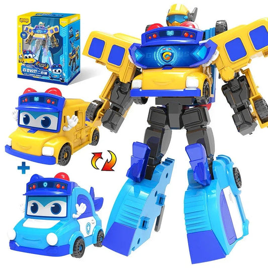 Action Gift 2-IN-1 GGBOND Gogo Bus adaptable Robot and Car Toy - ToylandEU
